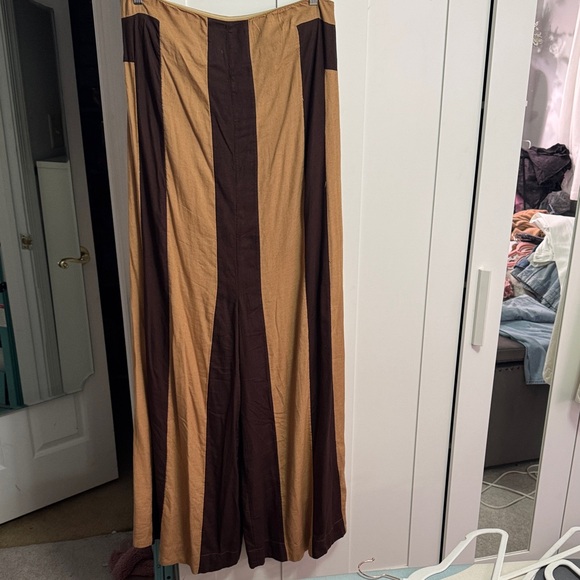 Brown/Tan Free People Eden jumpsuit xl - Picture 3 of 4